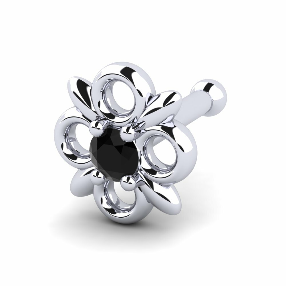 Black Sapphire Nose Pin Dhelisel