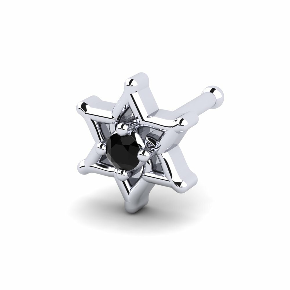 Black Sapphire Nose Pin Diko