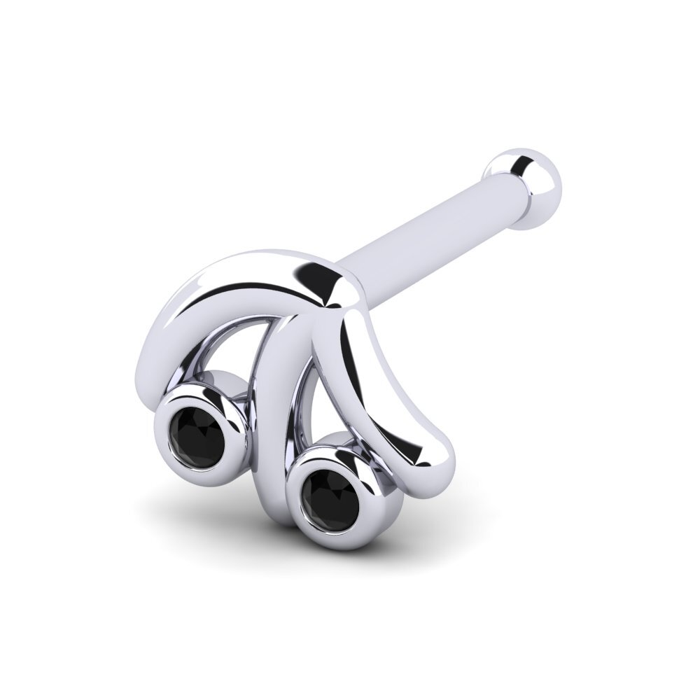 Black Sapphire Nose Pin Dissimilar