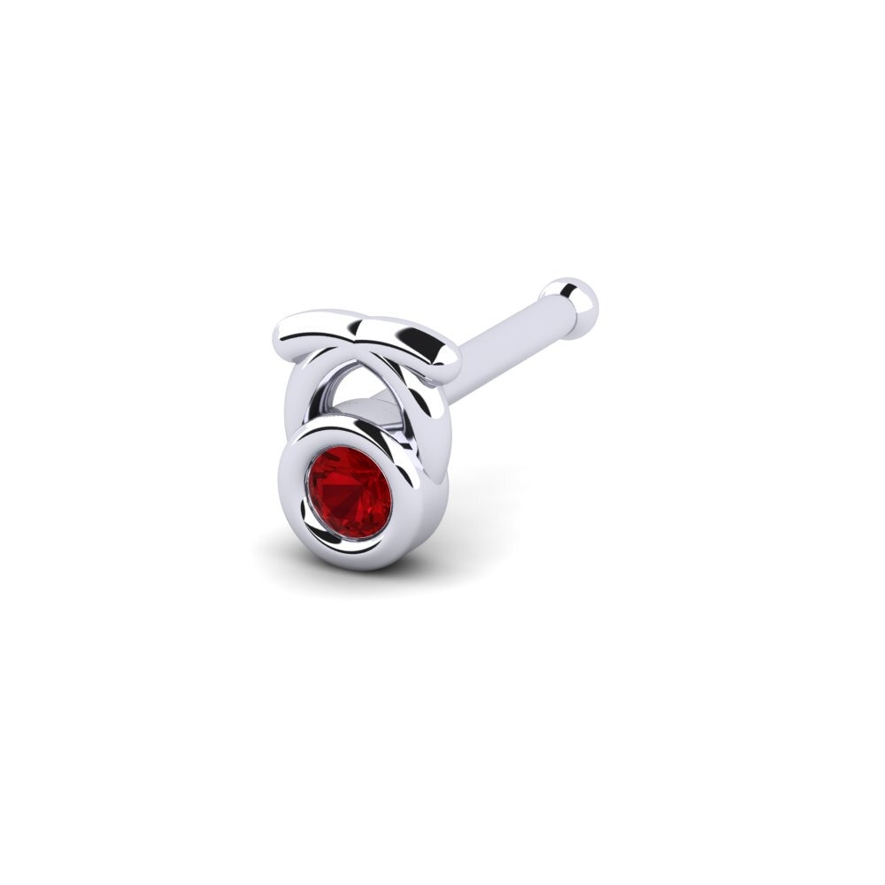 Zircone Rouge Piercing Nez Ducks