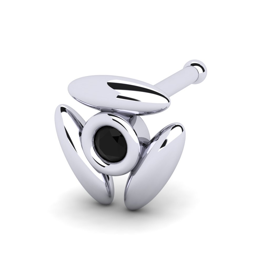Black Sapphire Nose Pin Follmi
