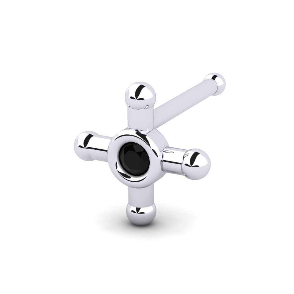 Black Sapphire Nose Pin Formosius