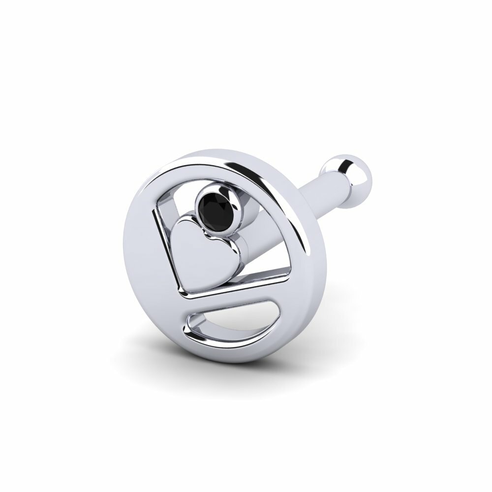 Black Sapphire Nose Pin Fovirt