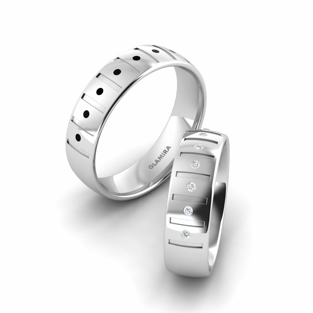 Platine 950 Bague de Mariage Pretty Logic 6 mm