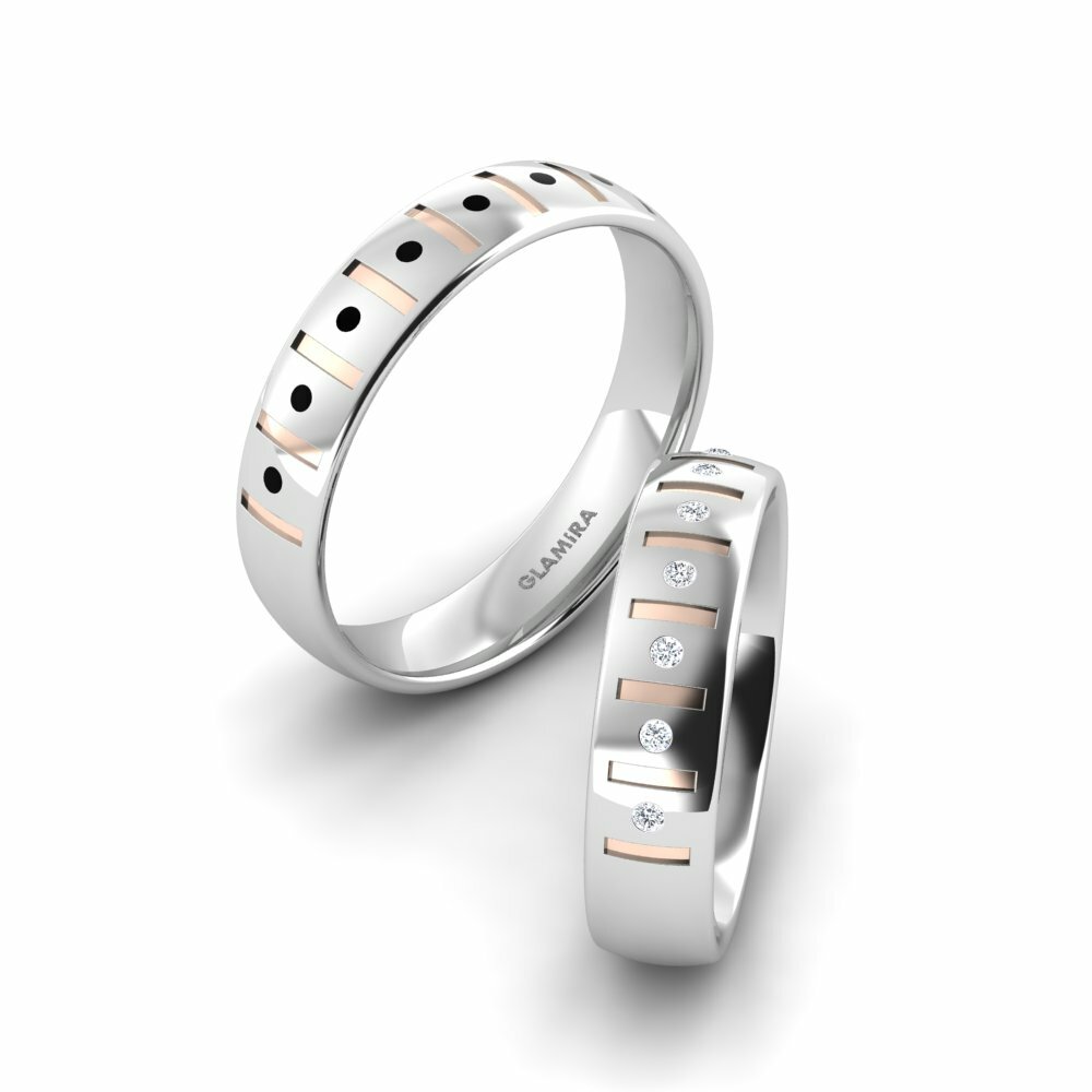 18K Wit & Rood Goud Trouwring Pretty Logic 5 mm