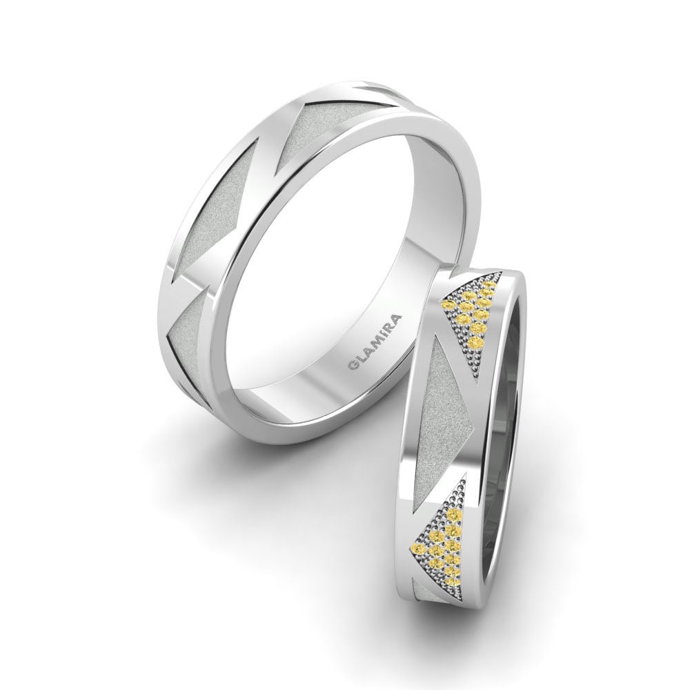 Yellow Diamond Wedding Ring Pretty Speech 5 mm