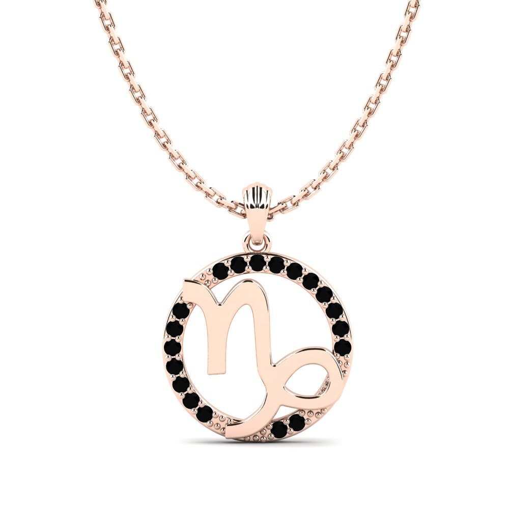 Black Sapphire Women's Pendant Sulnes - Capricorn