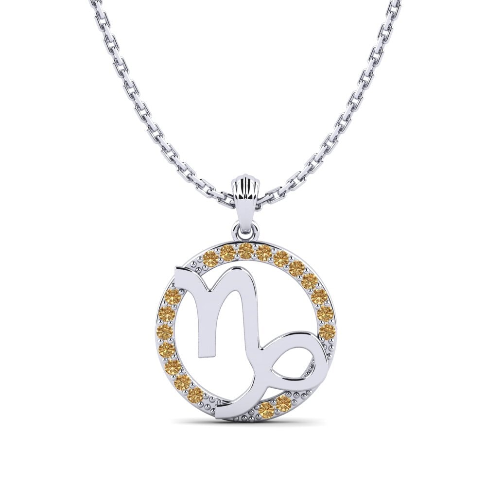 White Silver Women's Pendant Sulnes - Capricorn