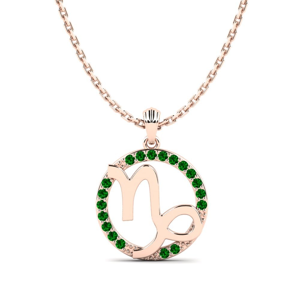 Green Zirconia Women's Pendant Sulnes - Capricorn