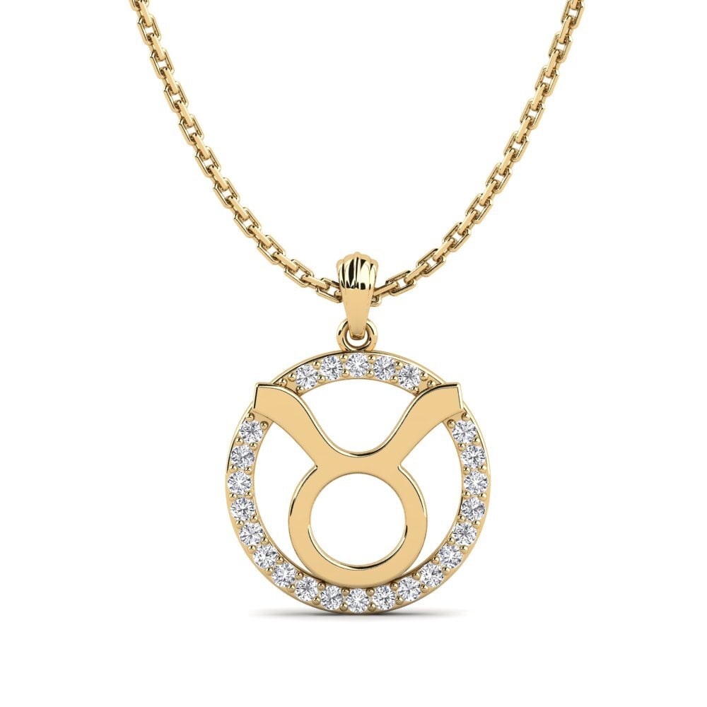 Ciondolo in oro giallo 14k con citrino: pietra preziosa naturale taglio smeraldo - Italia