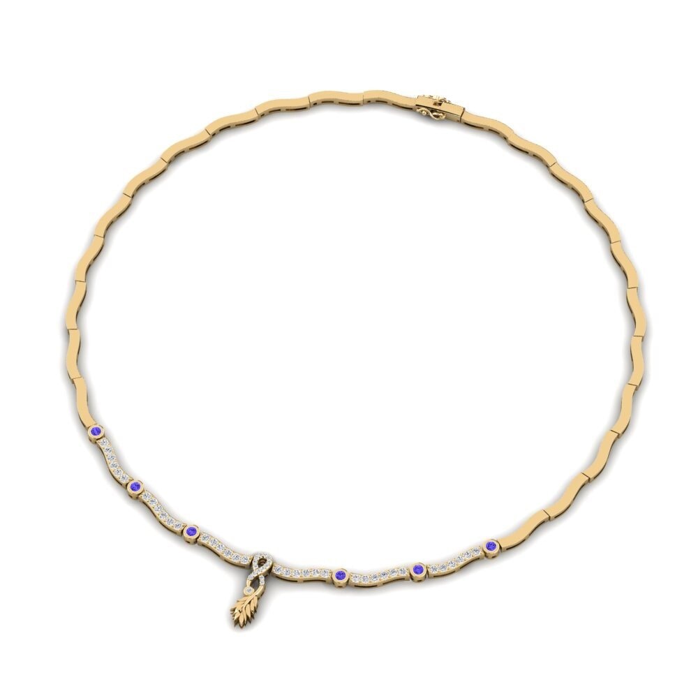 18ct Yellow Gold Tanzanite Collier Siempre