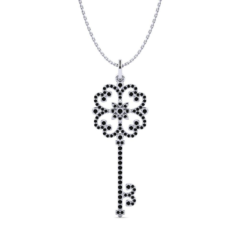 Đá Sapphire Đen Mặt dây chuyền nữ Lucinda