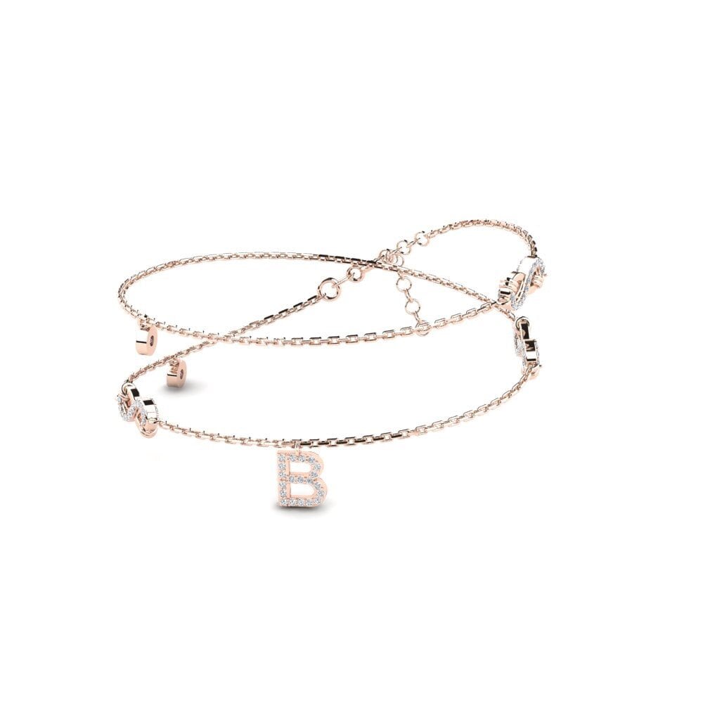 9ct Rose Gold Pink Tourmaline Women's Necklace Hannu - B