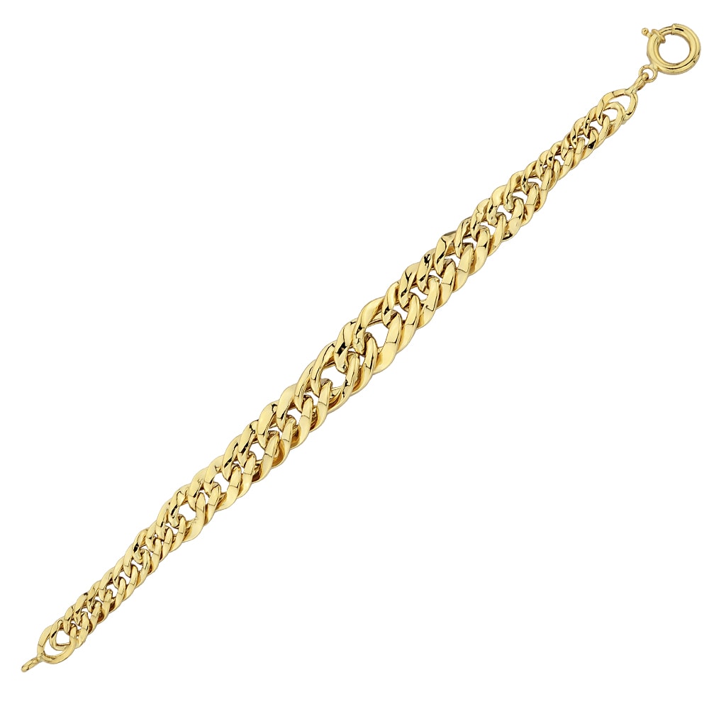 14k Oro Amarillo Cadena Pulsera Gurira