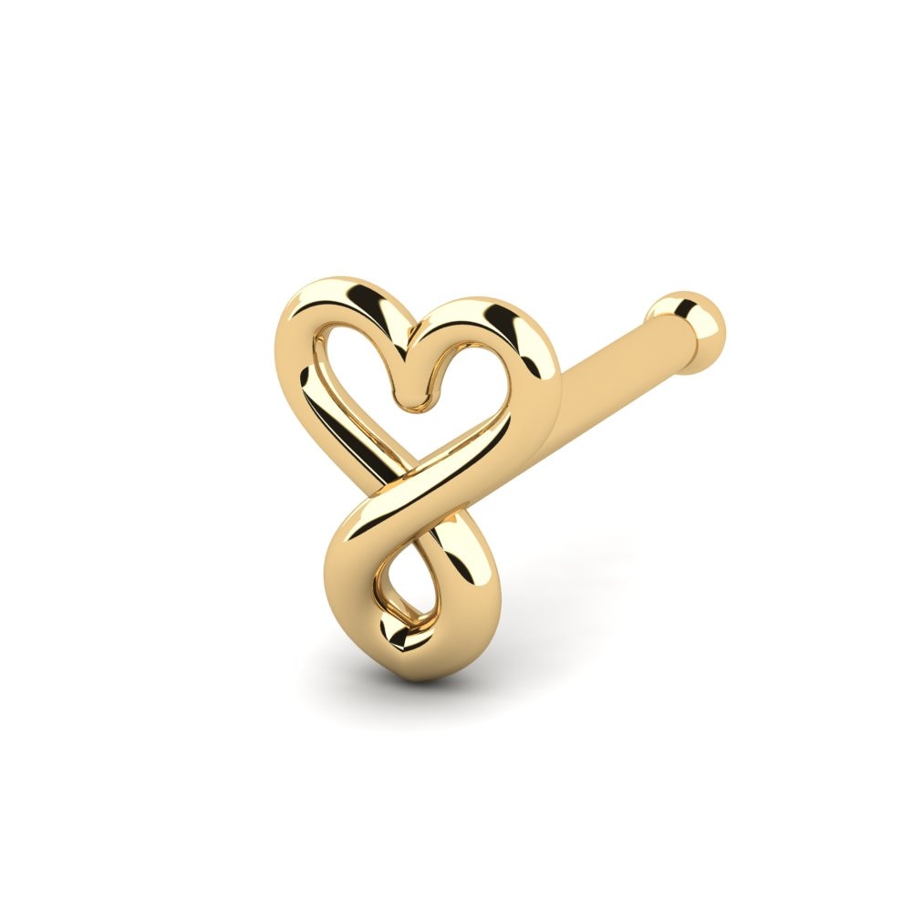 14k Yellow Gold Nose Pin Begist