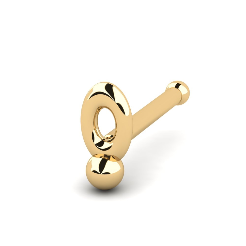 18K Geel Goud Neus Pin Dystas