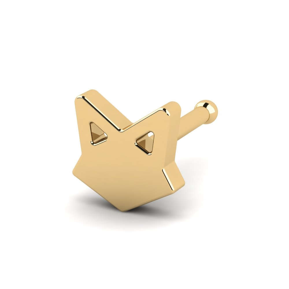 18K Geel Goud Neus Pin Grils