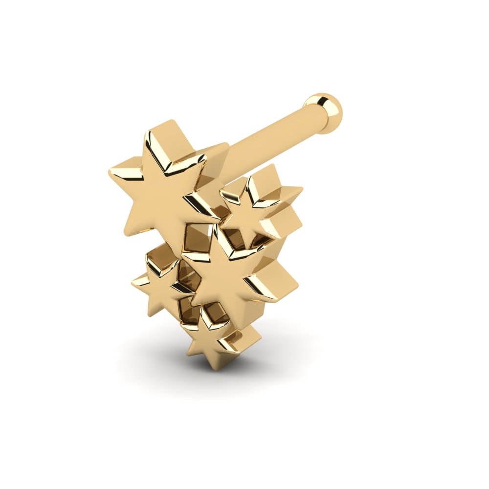 18K Geel Goud Neus Pin Gyshiler