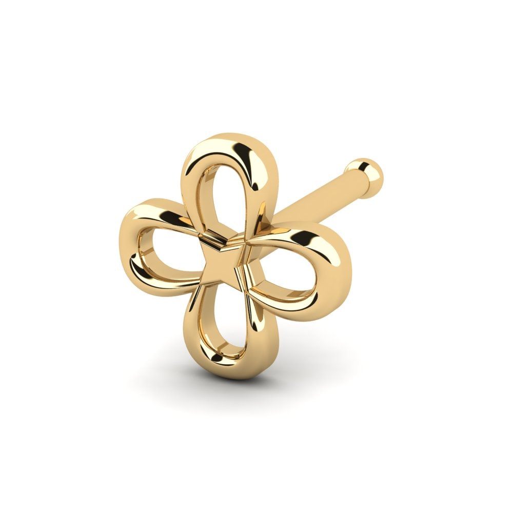 18K Geel Goud Neus Pin Hendind