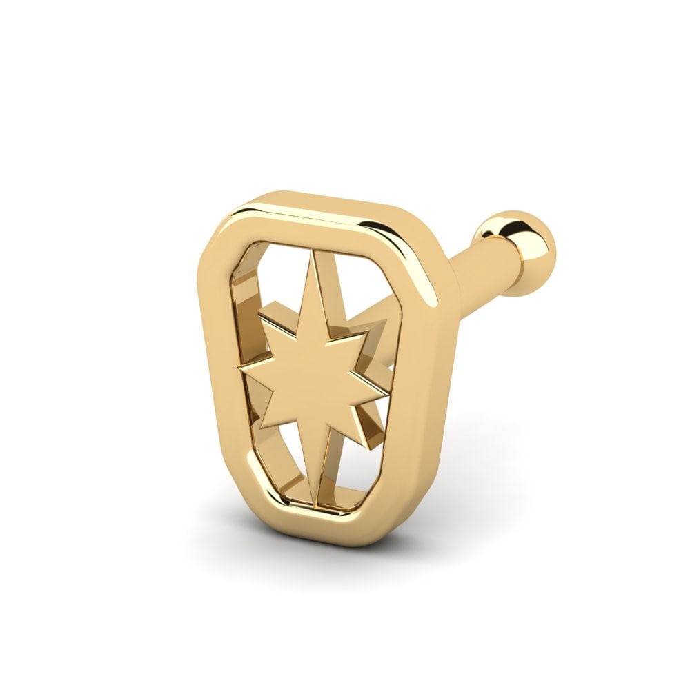 18K Geel Goud Neus Pin Internara