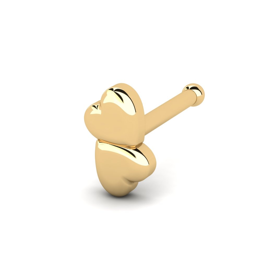 18K Geel Goud Neus Pin Kavult
