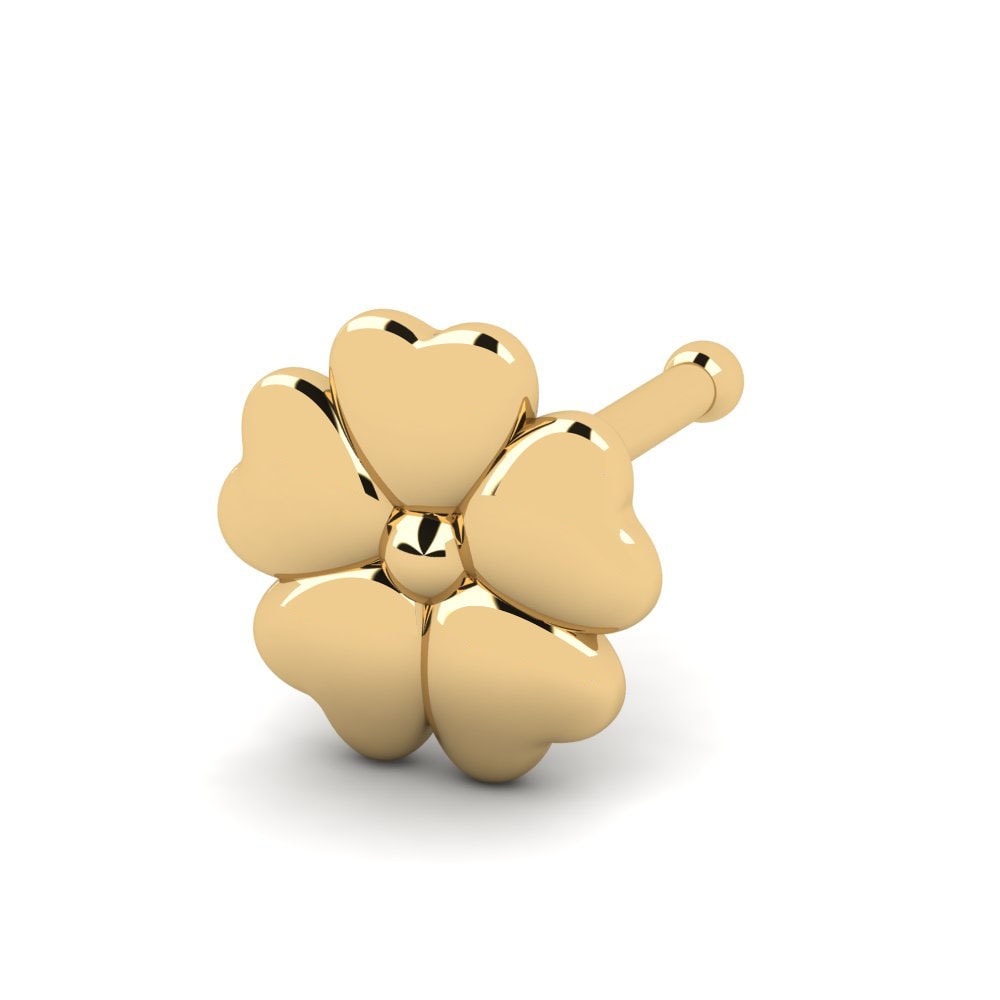 18K Geel Goud Neus Pin Kyara