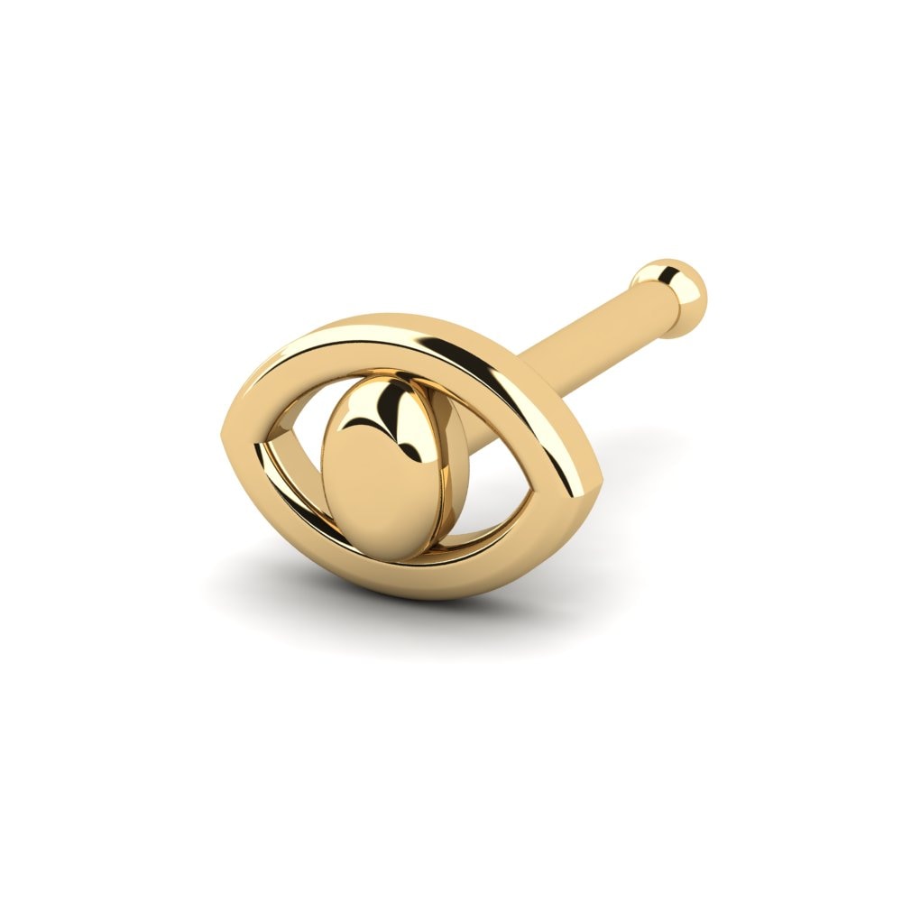 18K Geel Goud Neus Pin Mystey