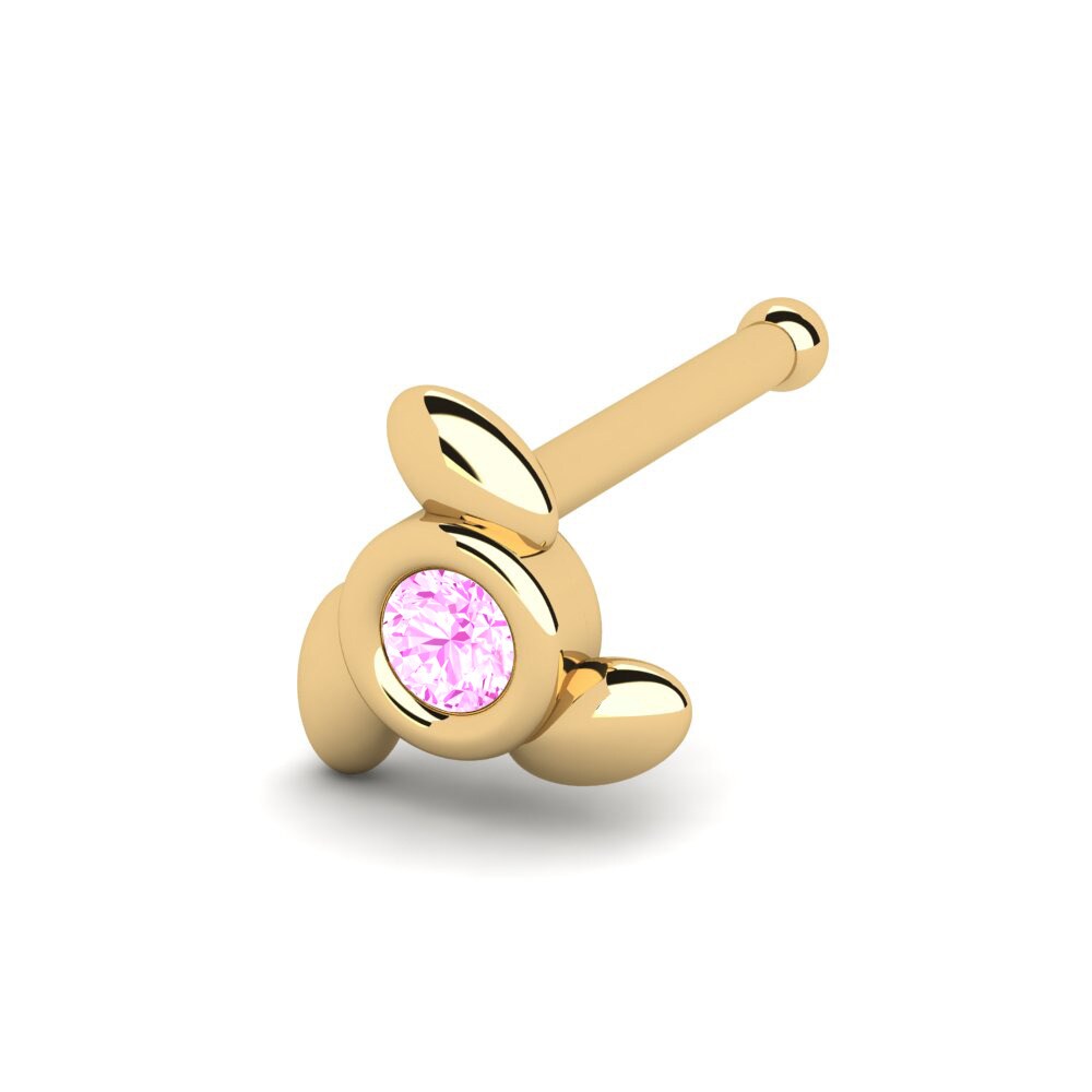 Pink Sapphire Nose Pin Adnes