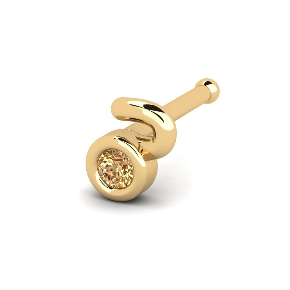 Diamant Brun Piercing Nez Agmare