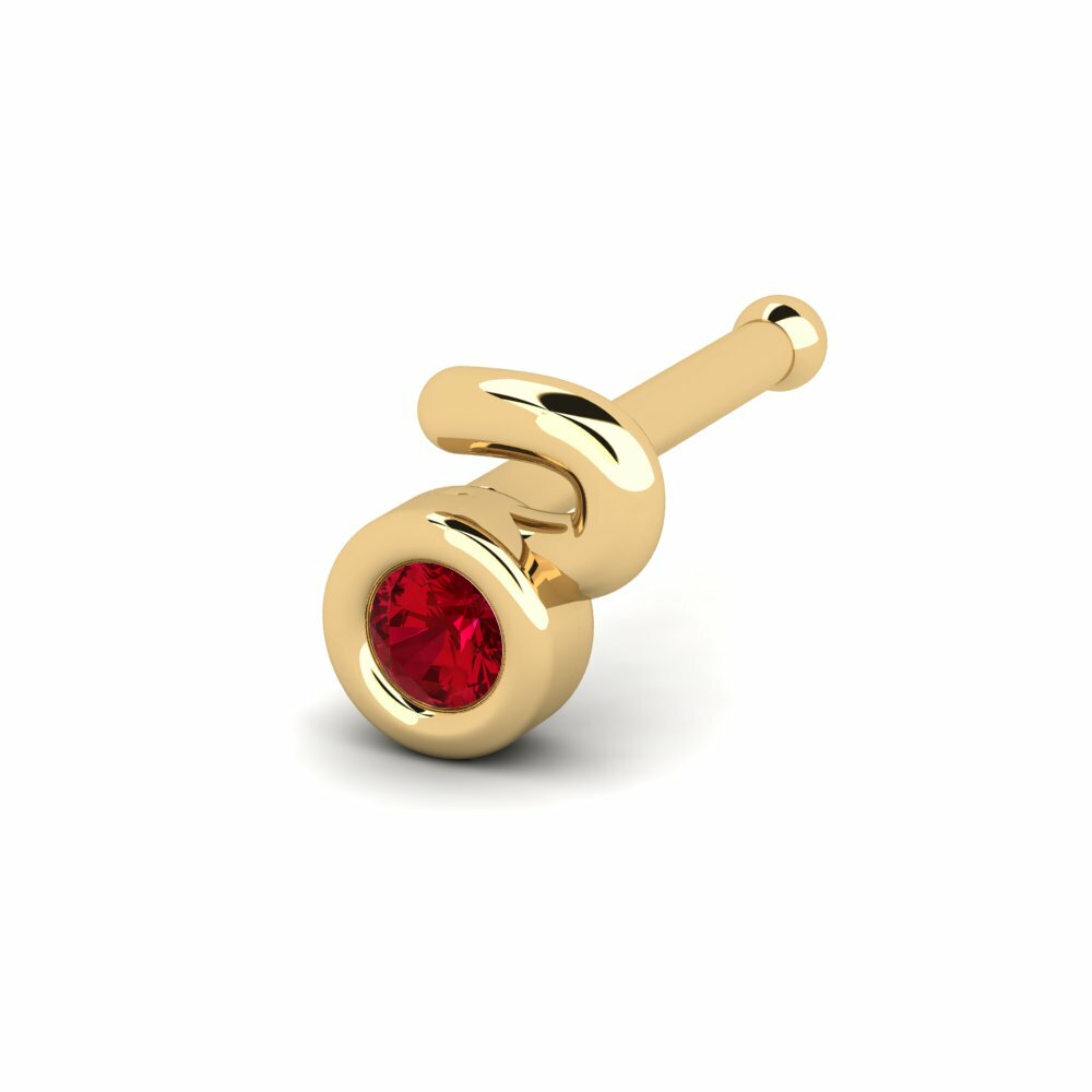 Red Zirconia Nose Pin Agmare
