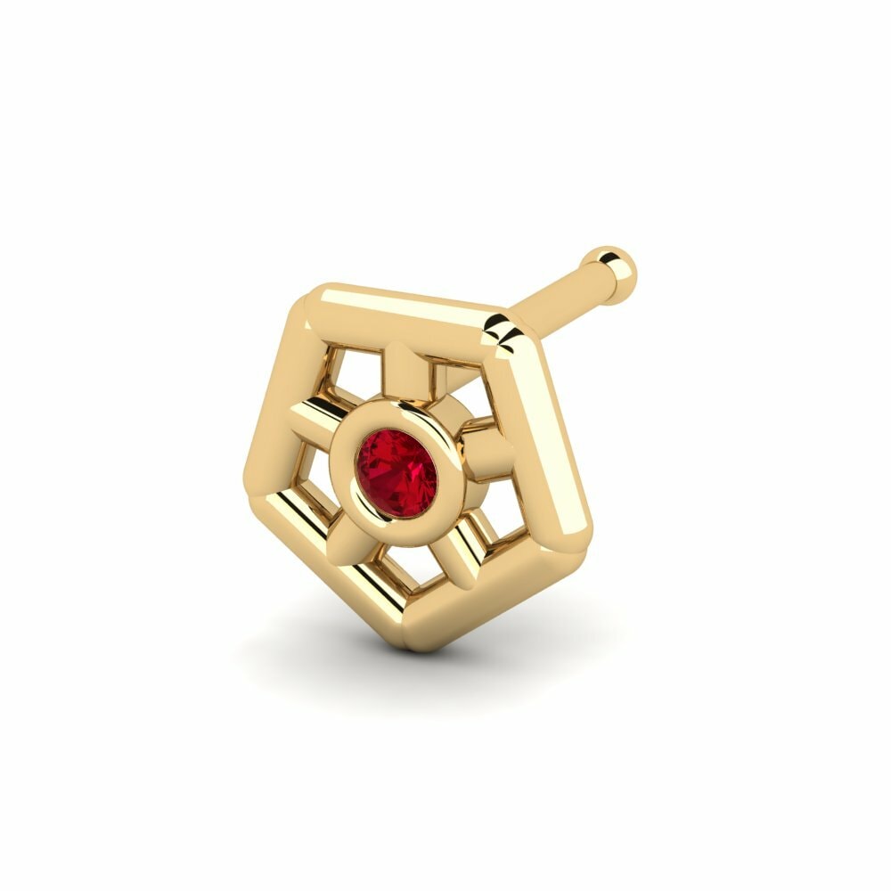 Red Zirconia Nose Pin Heord