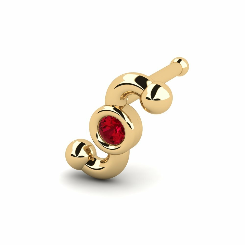 Red Zirconia Nose Pin Hroni