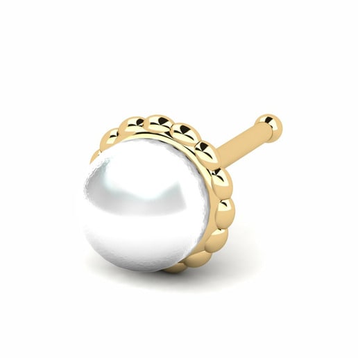 Piercing Nariz Lonian Oro Amarillo 585 & Perla blanca