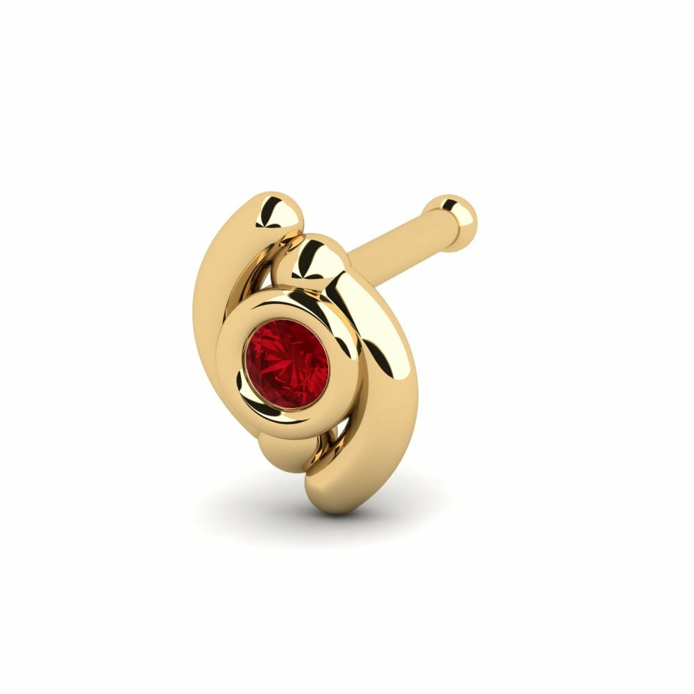 Red Zirconia Nose Pin Papetion