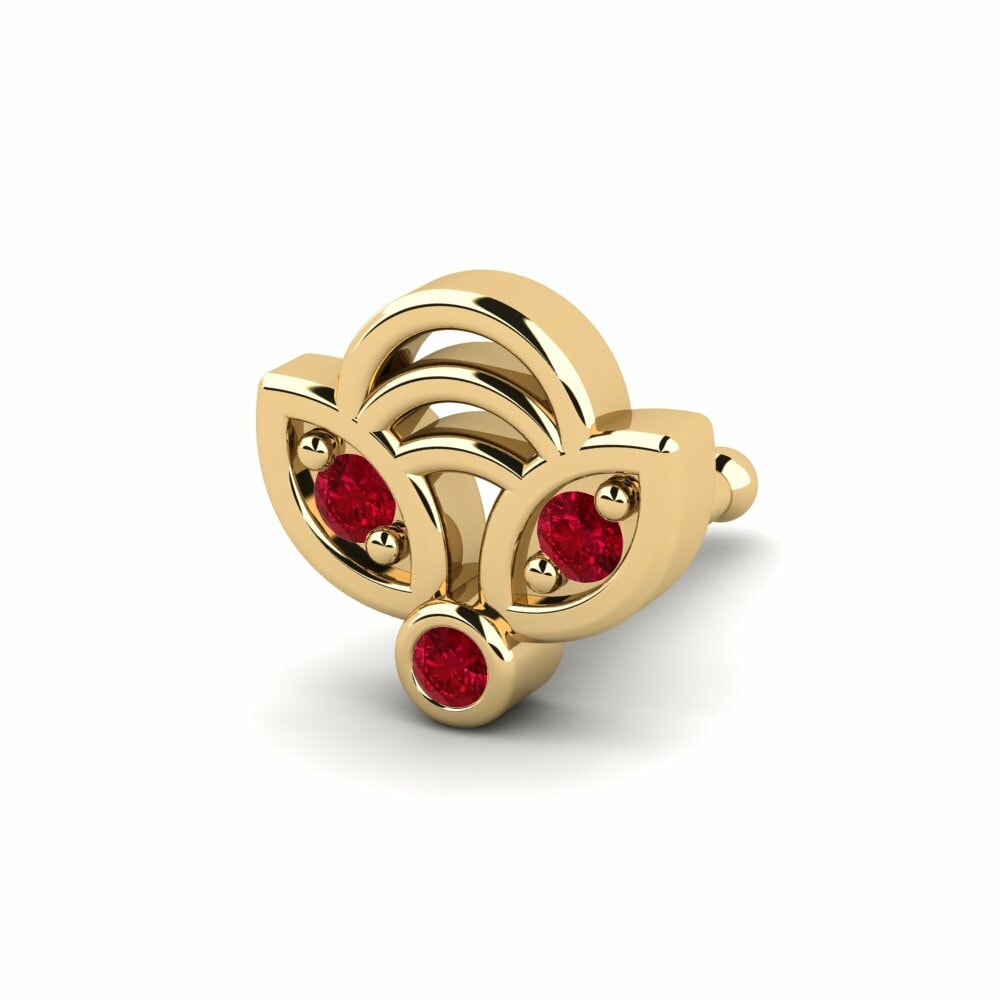 Red Zirconia Nose Pin Piescib