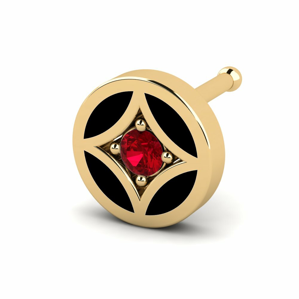 Red Zirconia Nose Pin Pizzas