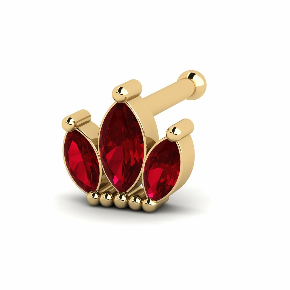 Red Zirconia Nose Pin Pkamesre