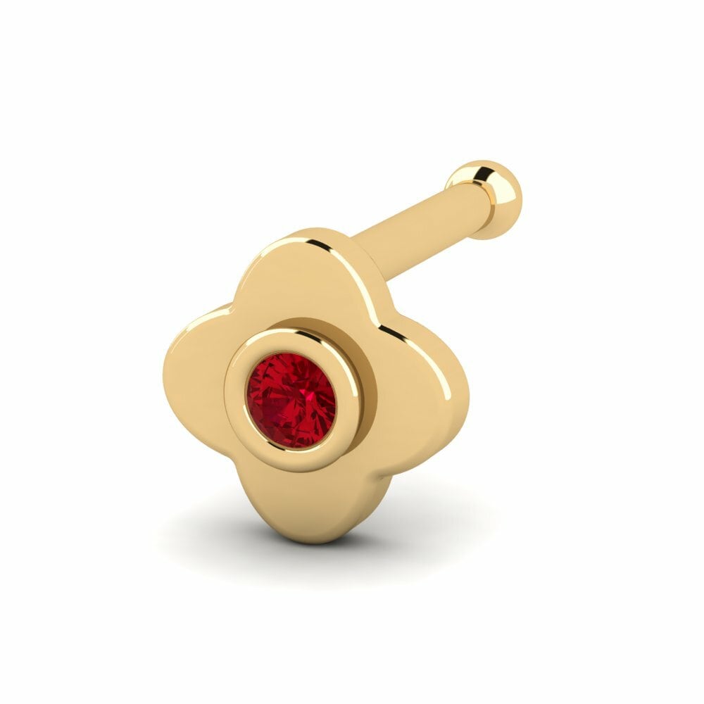Red Zirconia Nose Pin Polmz
