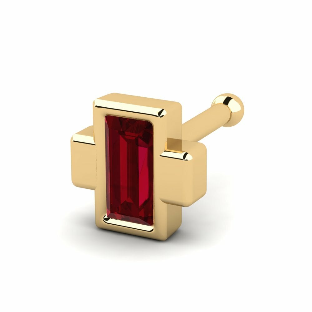 Red Zirconia Nose Pin Pophis