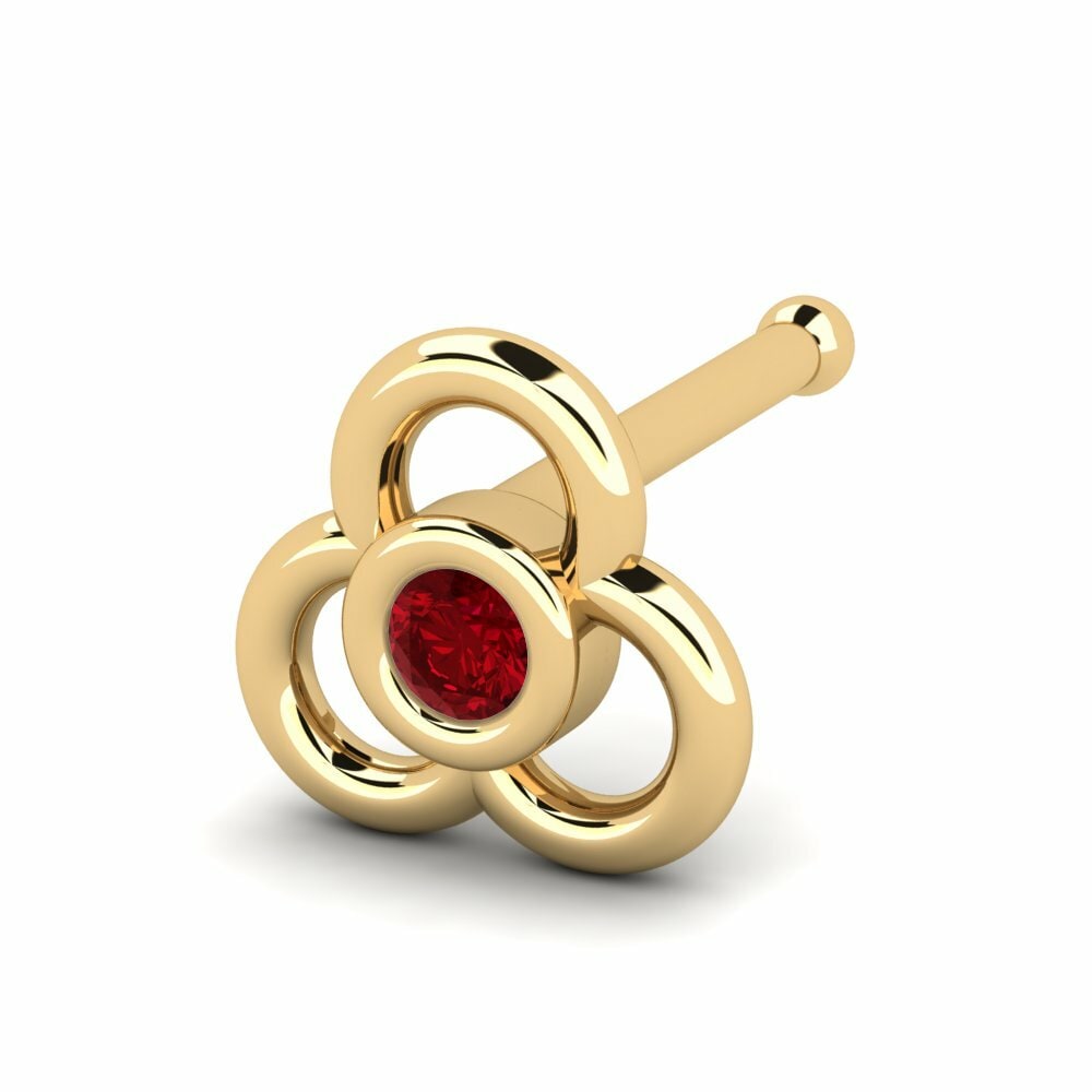 Red Zirconia Nose Pin Qlip