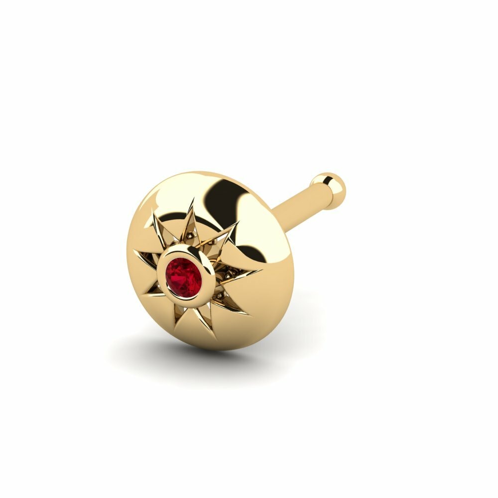 Red Zirconia Nose Pin Reachr