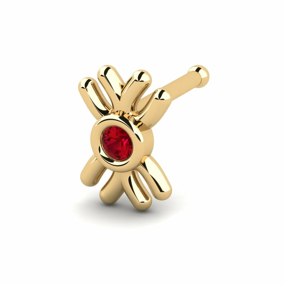 Red Zirconia Nose Pin Reedo
