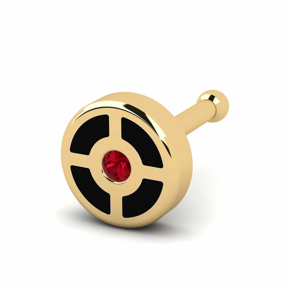 Red Zirconia Nose Pin Reneba