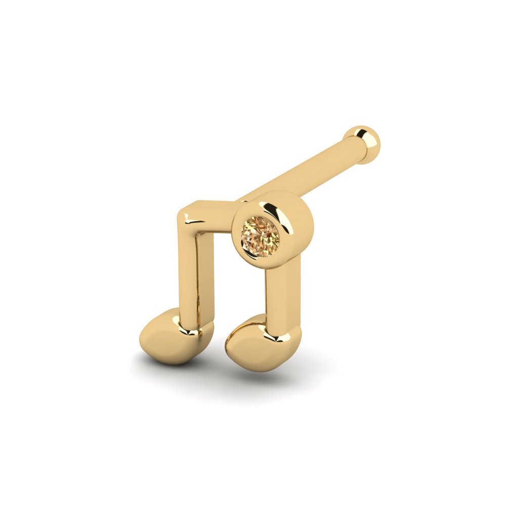 Diamant Brun Piercing Nez Splamao