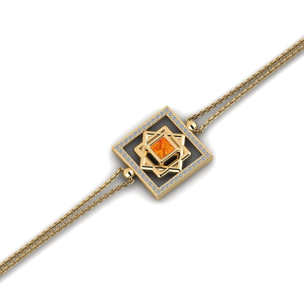 Princesa Zafiro Naranja Pulsera de Mujer Boeil