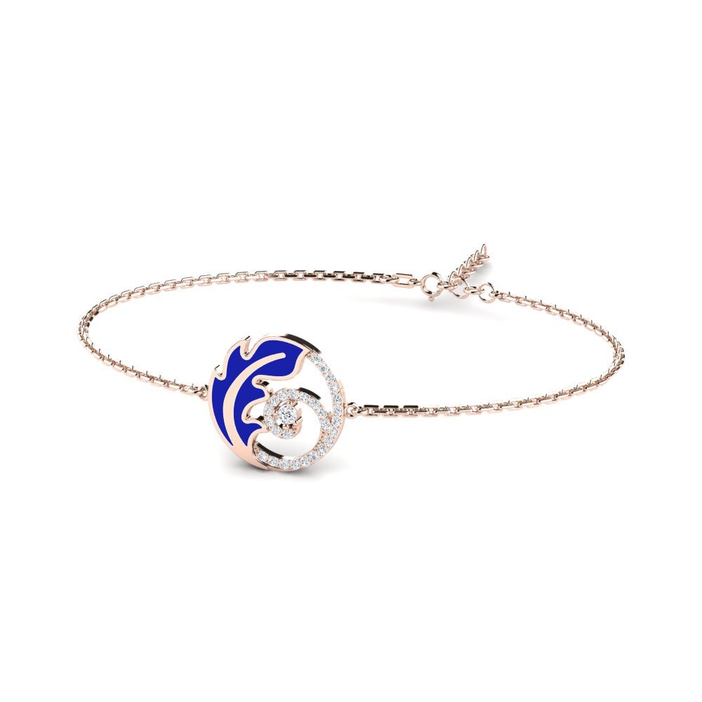 9ct Rose Gold Women's Bracelet Ocean