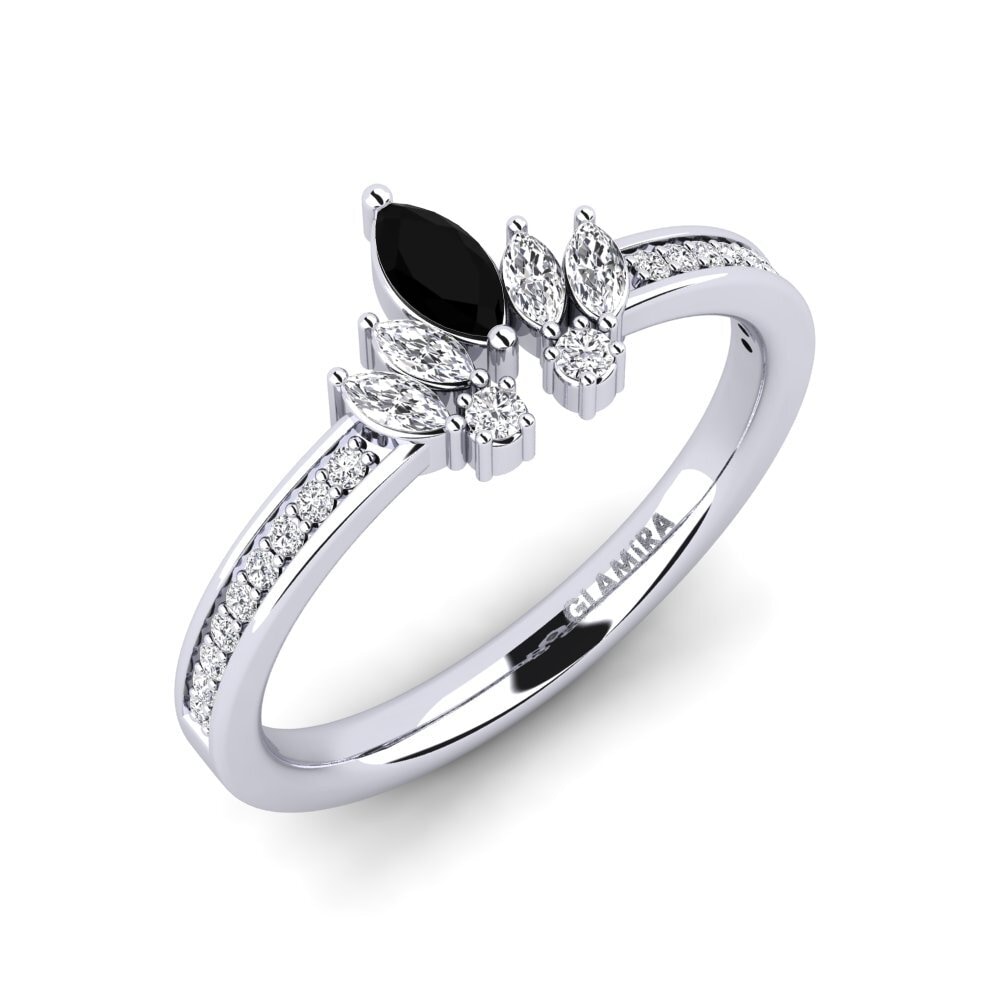 Black Diamond Engagement Ring Lesoni