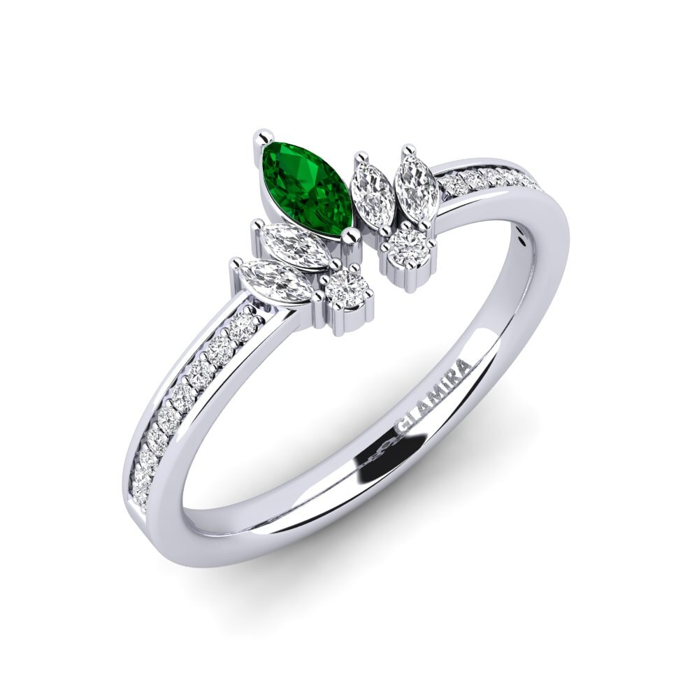 Green Zirconia Engagement Ring Lesoni