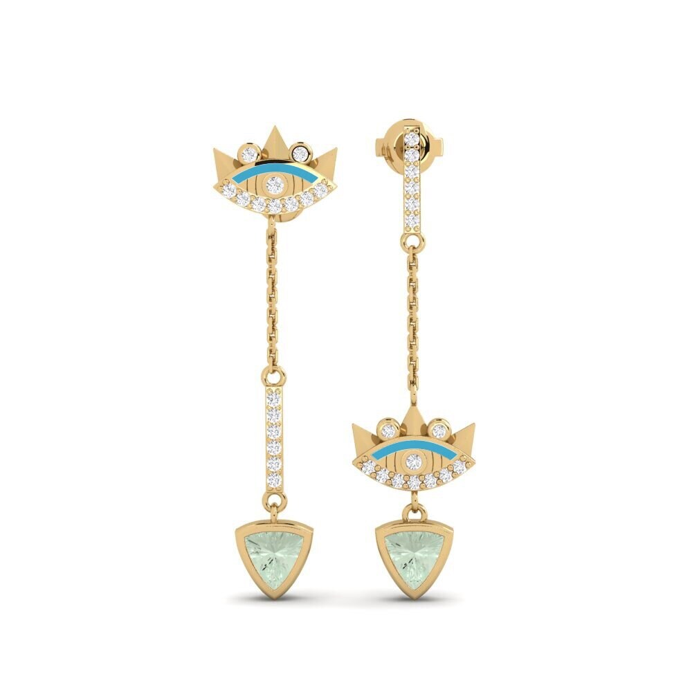 Green Amethyst Women's Earring Agba