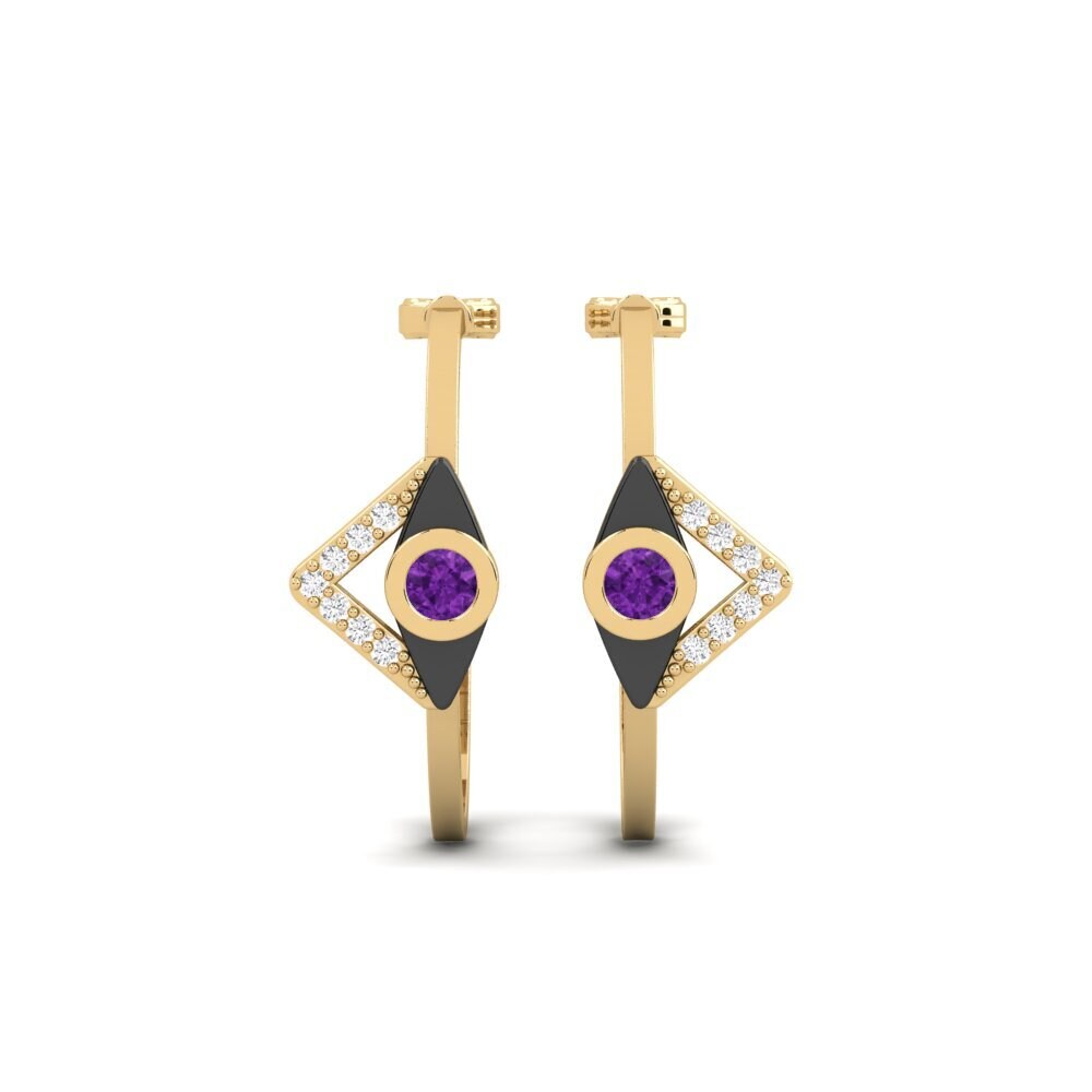 Amethyst Women's Earring Aquca